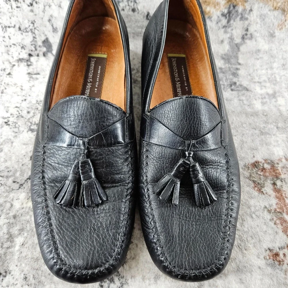 Johnston & Murphy Leather Tassel‎ Loafer Dress Shoes Mens 11 Slip On Loafers